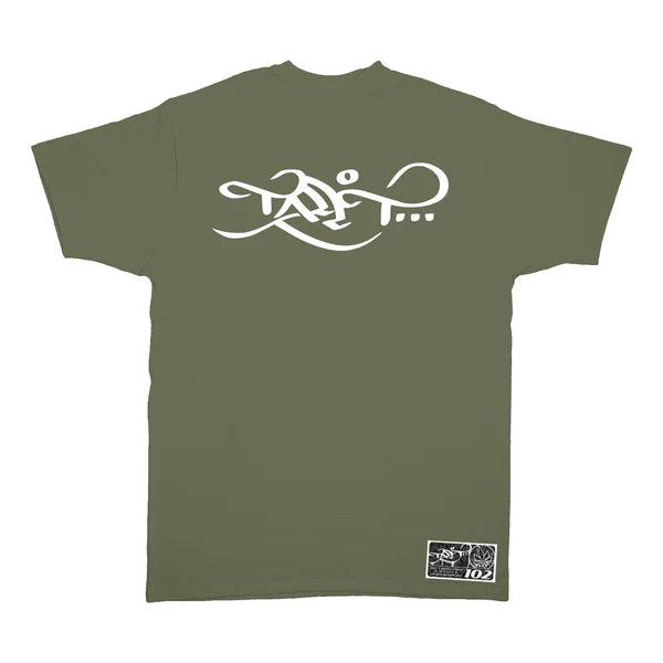 Tall T - Classic logo - Olive / White