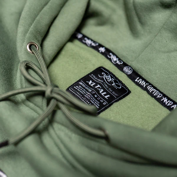 Tall T - Classic Logo Hoodie - Sage / Silver