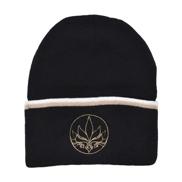 Tall T - Stamp Stripe Beanie - Black / White / Tan