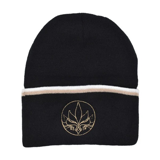 Tall T - Stamp Stripe Beanie - Black / White / Tan