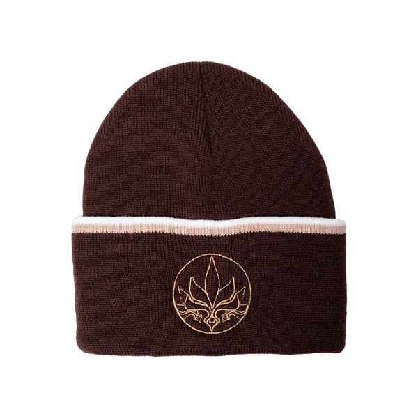 Tall T - Stamp Stripe Beanie - Brown / White / Tan