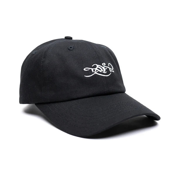 Tall T - Dad Hat - Classic Logo - Black/White