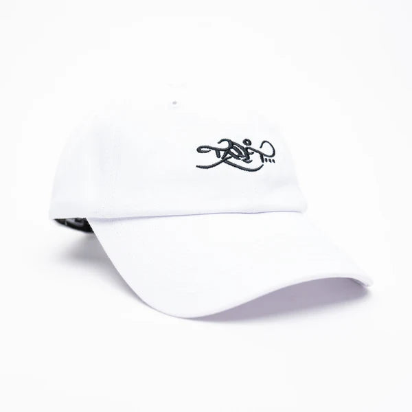 Tall T - Dad Hat - Classic Logo - White/Black