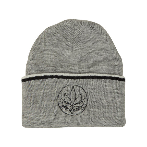 Tall T - Stamp Stripe Beanie - Grey / White / Black