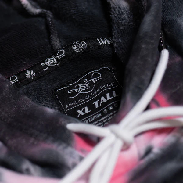 Tall T - Classic Logo Hoodie - Pink Tye Dye