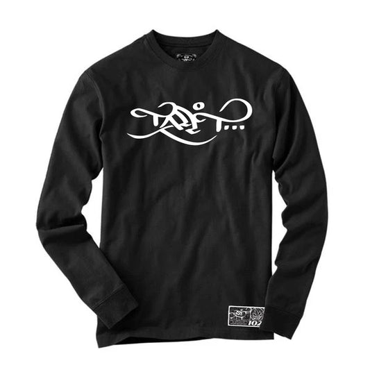 Tall T - Long Sleeve - Classic Logo - Black / White