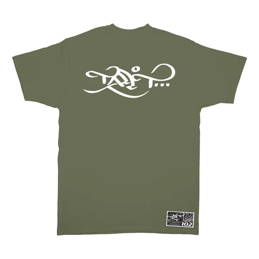 Tall T - Classic logo - Olive / White