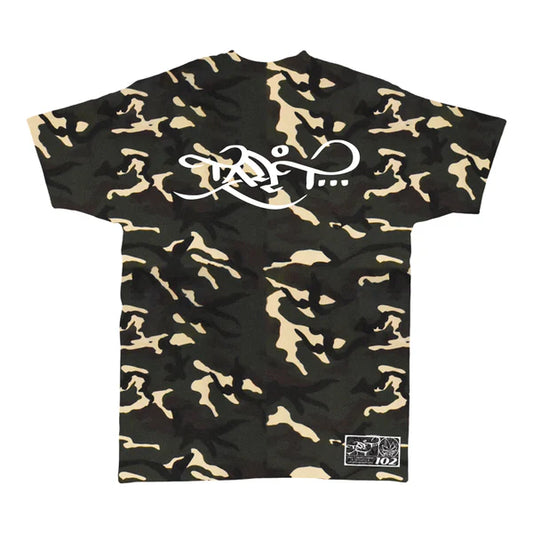 Tall T - Classic Logo - Camo / White
